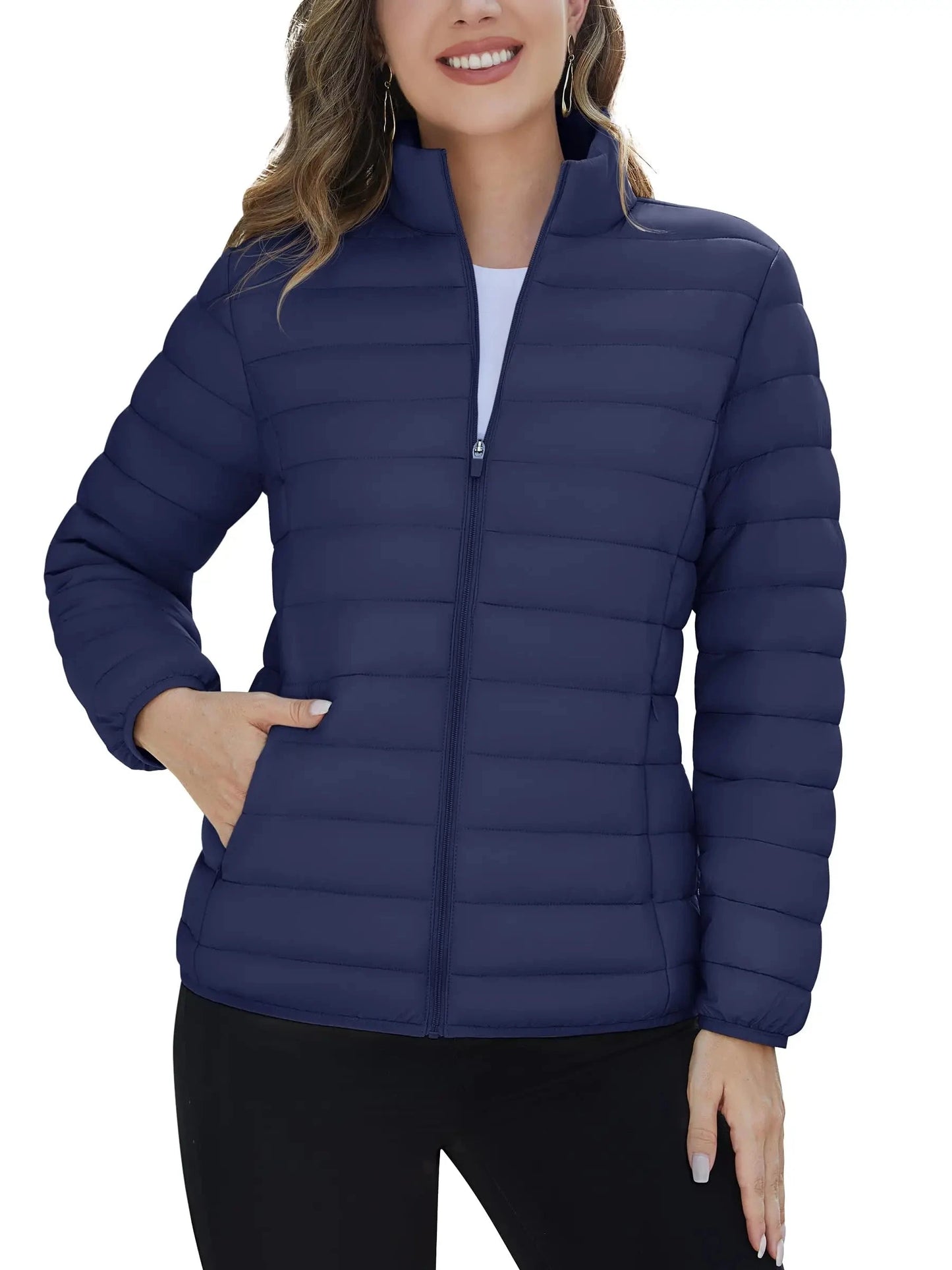 TACVASEN Winter Quilted Puffer Jackets Womens Lightweight GlowCart