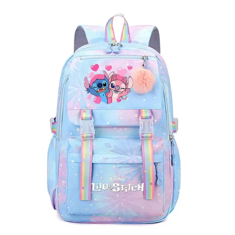 Cartoon Lilo Stitch Printed Backpack Teenger Girl Boy Schoolbag Kawaii Student Children Schoolbag Laptop Bookbag Travel Bag GlowCart