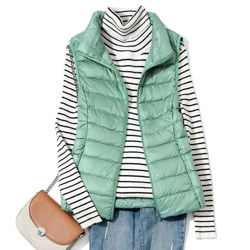 2025 New Women Sleeveless Puffer Jacket Spring Winter Female GlowCart