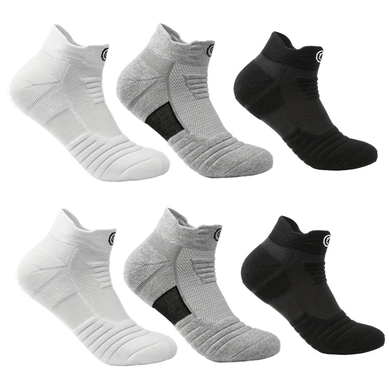 3/6 Pairs Sports Socks For Man High Quality Comfortable Breathable Basketball Short Socks Casual Fashion Low-cut Ankle Socks GlowCart