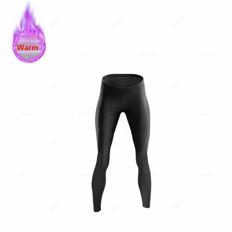 Rvouei New Winter Cycling Clothes Set Man Thermal Fleece Jersey Suit Sport Riding Bike MTB Clothing Bib Pants Sets Ropa Ciclismo GlowCart