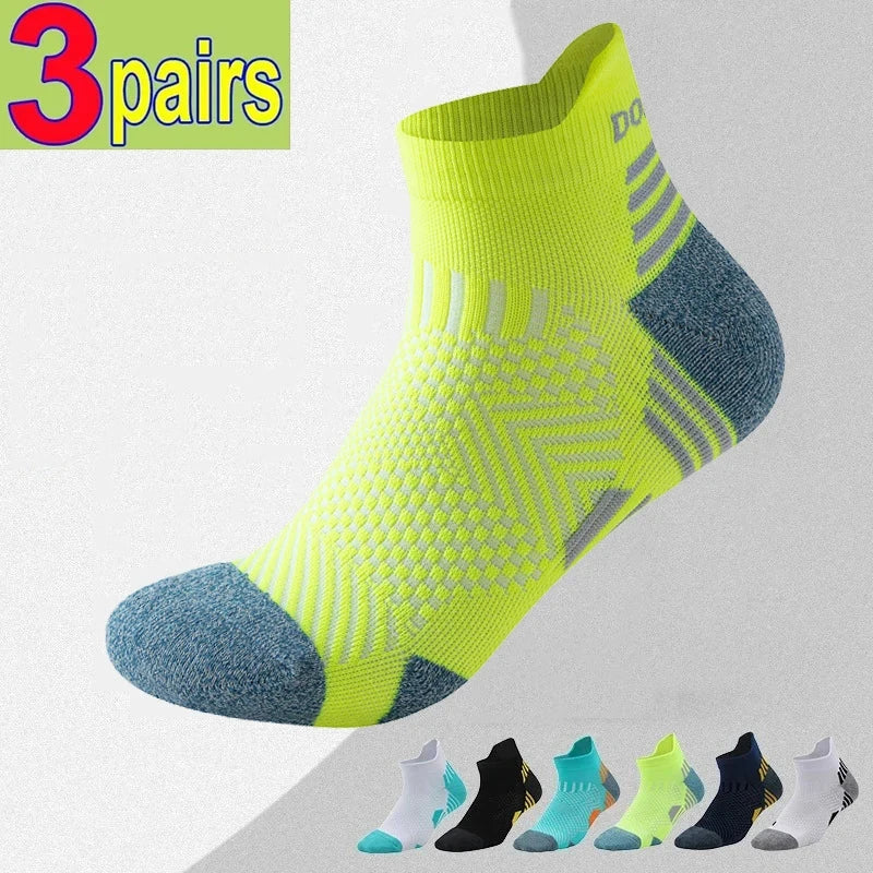 3/1Pairs Sport Compression Ankle Socks Men Women Professional Low Cut Fitness Marathon Running Outdoor Deodorant Breathable Sox GlowCart