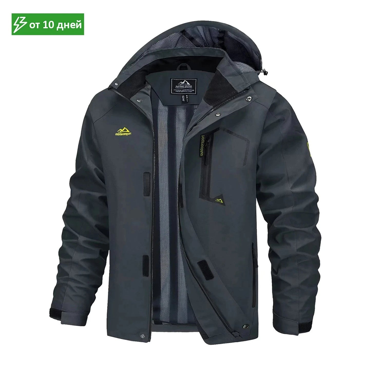 MAGCOMSEN Lightweight Jackets Mens Mesh Lined Rain Jackets GlowCart