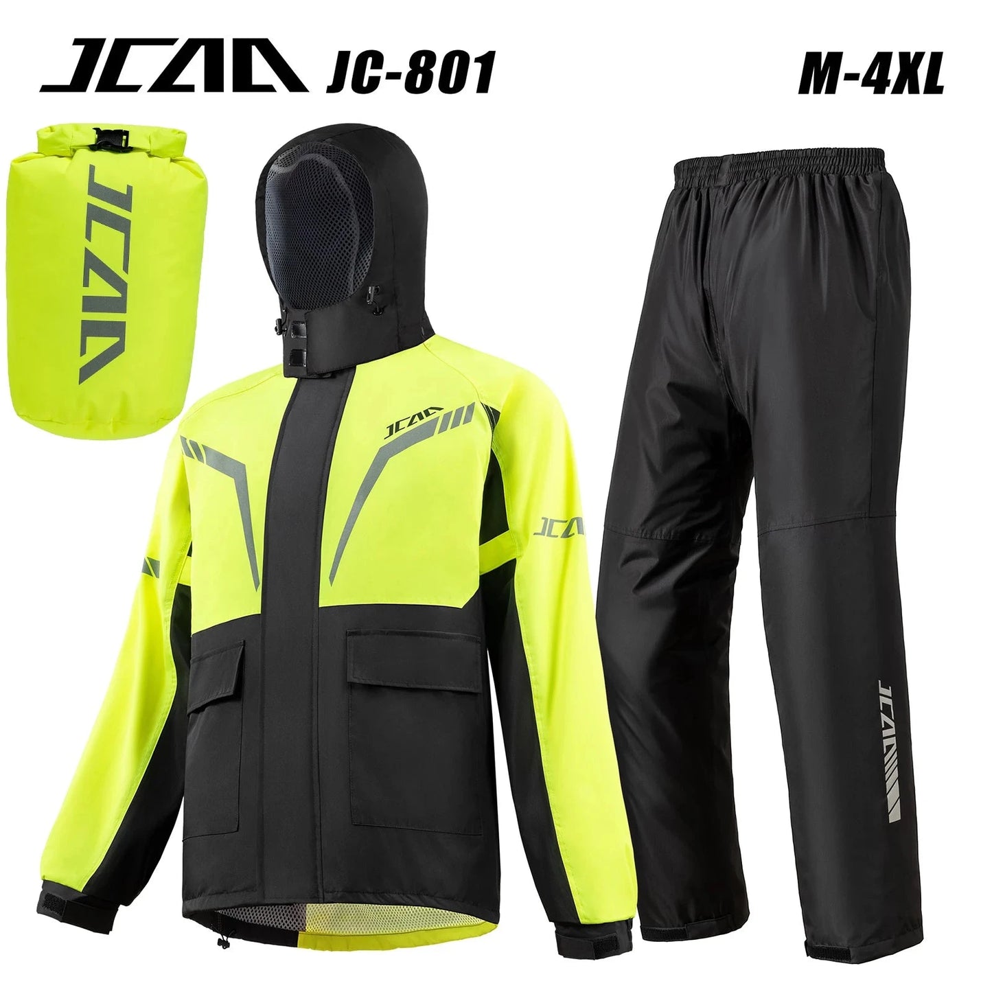 Men Women Motorcycle Raincoat Waterproof Motorbike Rain Coat GlowCart