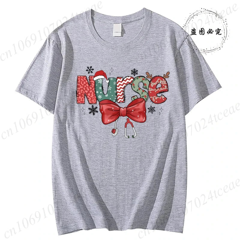 Christmas Nursing Women's T-shirts Christmas Nurse Shirt GlowCart