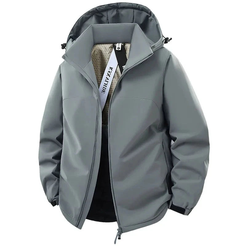 Jacket Mens Spring autumn New men jacket Solid color hooded GlowCart