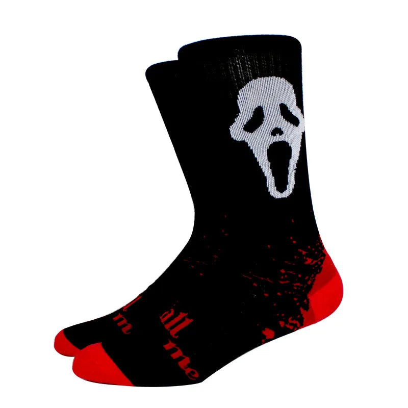New Anime Funny Socks Long Men's Socks Cosplay Hip Hop Novelty HALLOWEE Crazy Soken Skateboard Socks horrible Women's Socks GlowCart