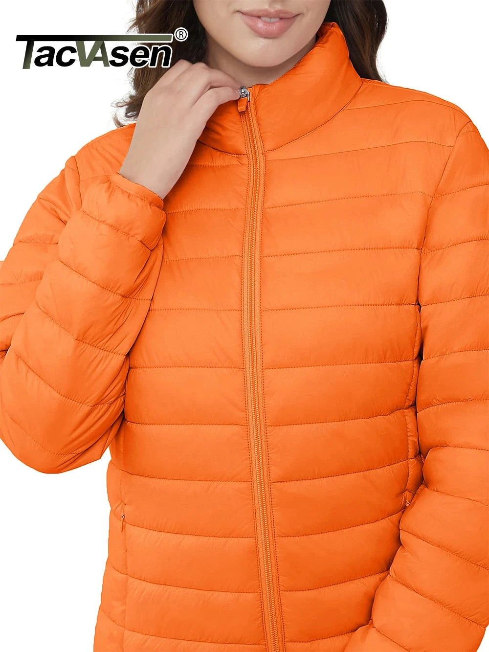 TACVASEN Full Zip Up Puffer Jacket Womens Winter Lightweight GlowCart