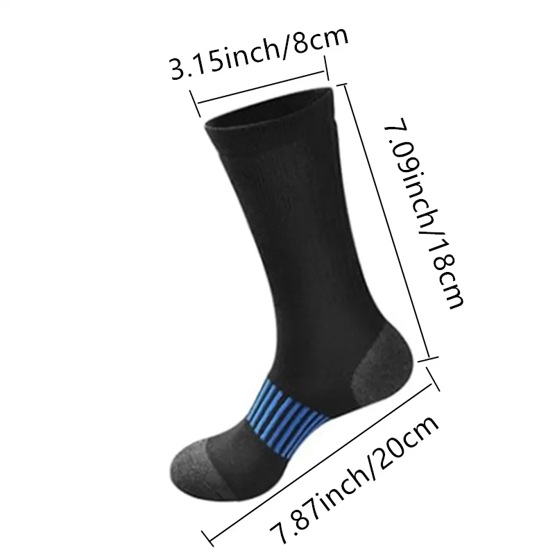 10 pairs of men's four season simple striped breathable sports socks, men's black and white running socks, mid length socks GlowCart