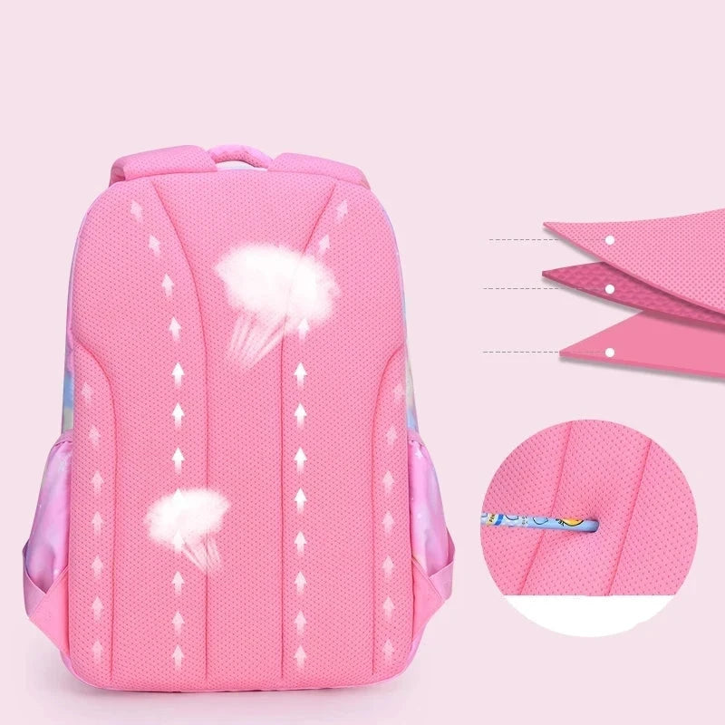 Children Girl Backpack School Bag Pink For Kid Child Teenage Schoolbag Primary Kawaii Cute Waterproof GlowCart