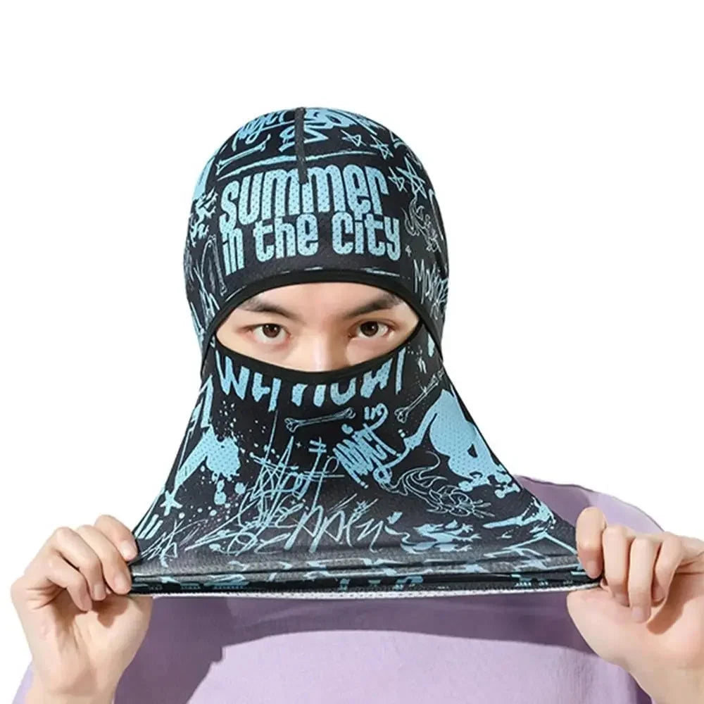 Summer Cool Balaclava Ice Silk Cycling Full Face Cap Sun GlowCart