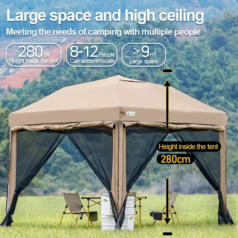 Outdoor 10x10 feet Pop up Canopy Gazebo Tent Straight Leg GlowCart
