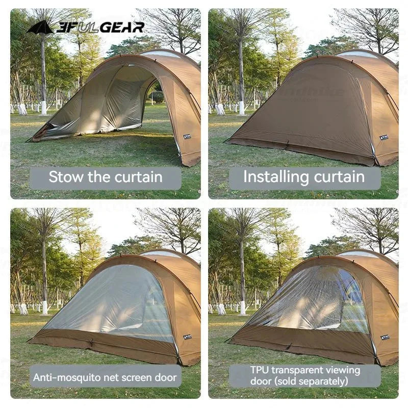 3F UL GEAR Car Docking Tunnel Tent Shelter 3-4 People GlowCart