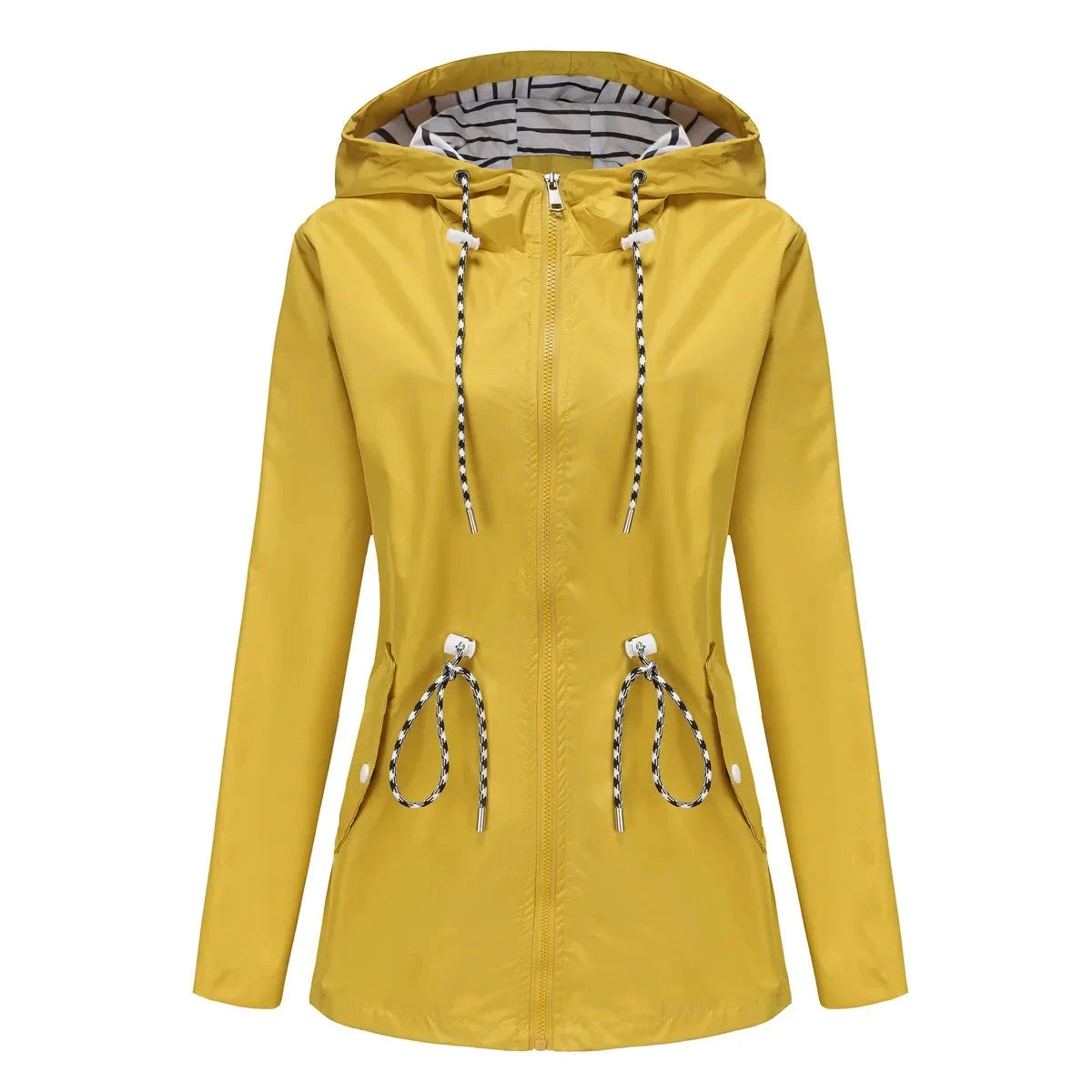 Blue Waterproof Hooded Jacket Women Fashion Casual Coat GlowCart