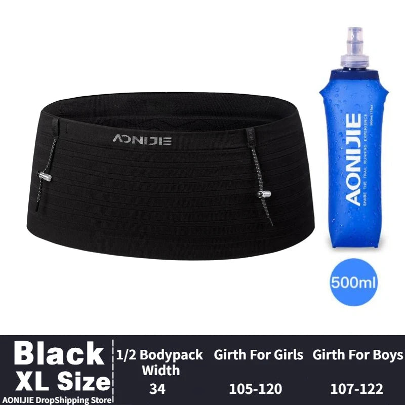 AONIJIE W8116 Woven Elastic Sports Waist Pack Men Women Trail Running Belt Hydration Waist Bag Phone Holder Gym Fitness Marathon GlowCart