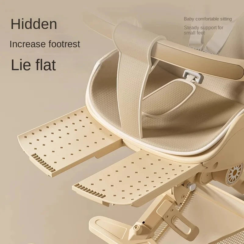 Can Sit and Lie Down Ultra-lightweight High Landscape Three-speed Adjustable Two-way One-touch Folding Baby Walking Stroller GlowCart