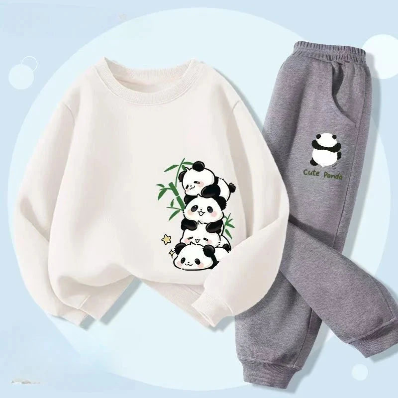 Autumn Baby Boy Clothes Fashion Printed T-shirts and Pants 2 Pieces Set Children Girls Casual Top Bottom Outfits Tracksuits GlowCart