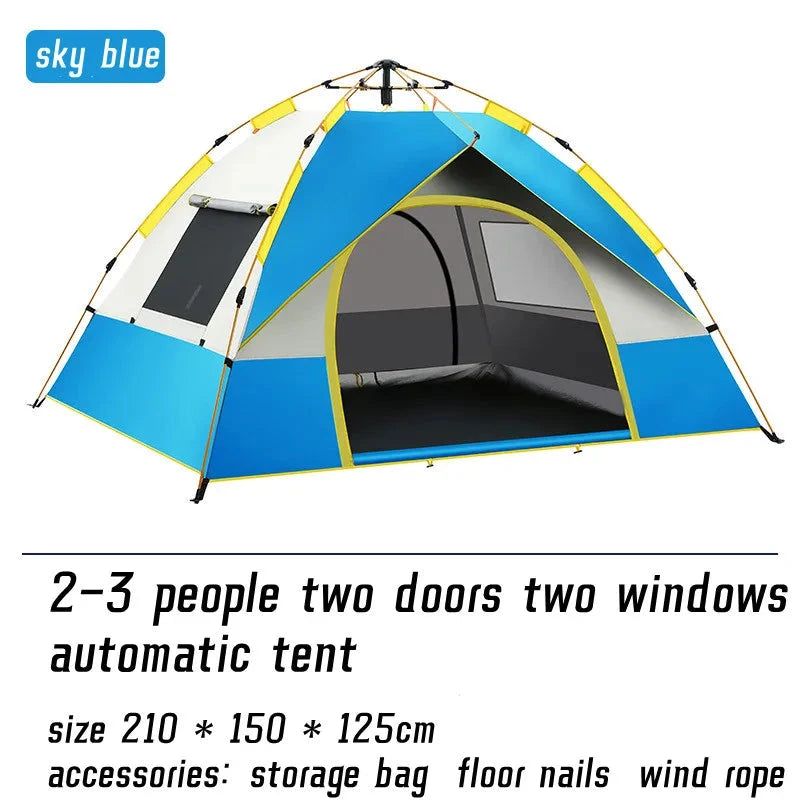 Portable Outdoor Camping Tent, 2-3 People tent, with GlowCart