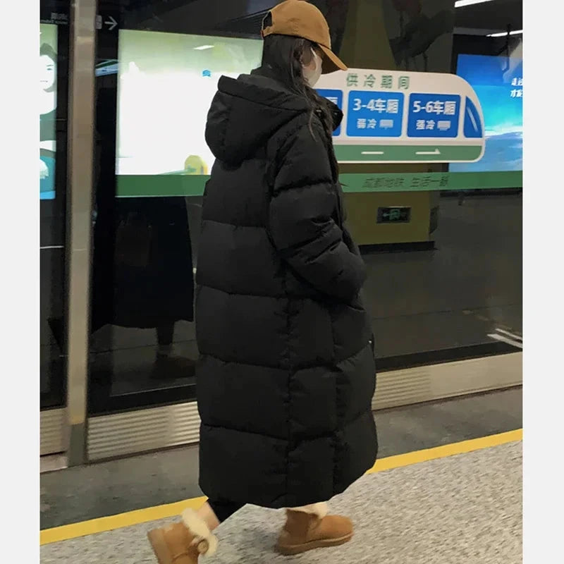 Women Fall Thicken Parkas Coat Long Sleeve Warm Pocket GlowCart