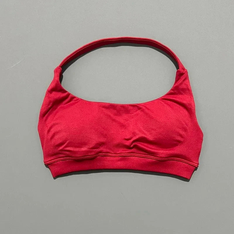 HISTELLO Impact Sports Bra Women Seamless Halter Clothes Push-up Vest Brassiere Gym Top Backless Yoga Workout Running Underwear GlowCart