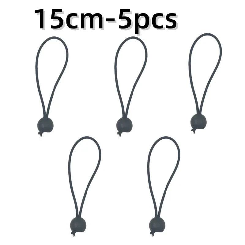 Multi-functional Elastic Tent Fix Cords Black Ball Bungee GlowCart