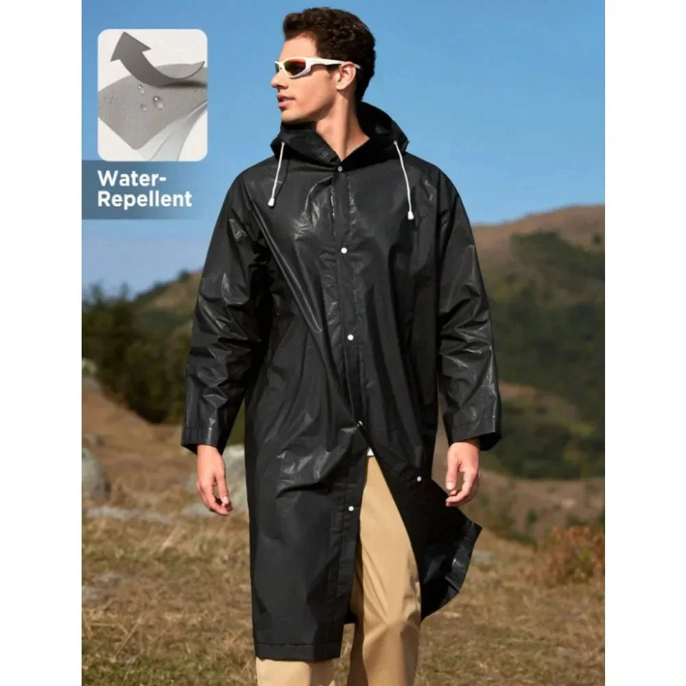 Raincoat Waterproof EVA Adults Thicken Hooded Raincoat Women GlowCart