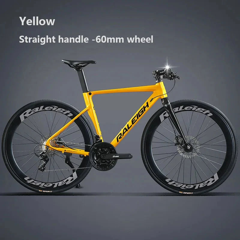 Aluminum Alloy Gravel Road Bicycle ,16/18/24/27 speed Racing Bike with 40/60mm wheel,Gravel Bike For Man Women Adult Student GlowCart