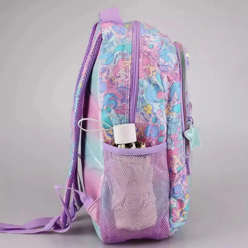 The Little Mermaid Ariel Schoolbag Elementary School Girls Children'S Large Capacity Lightweight Backpack Children's Gift GlowCart