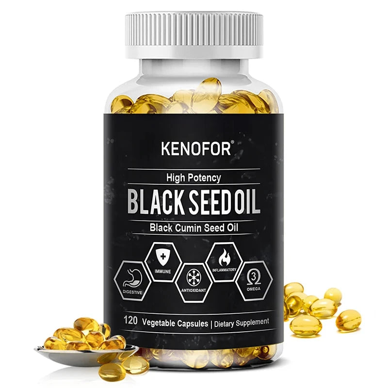 Black Seed Oil Capsules - Cold Pressed Organic Black Cumin GlowCart