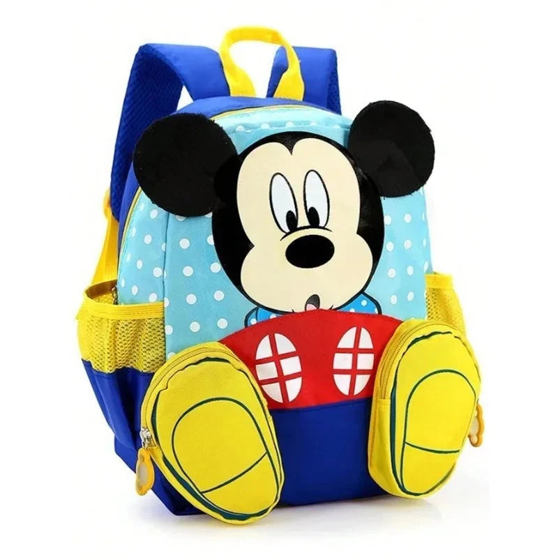 MINISO New Cute Mickey Mouse Cartoon Backpack Burden-Reducing Spine Protector Student Bag Cross-border Versatile School Bag GlowCart