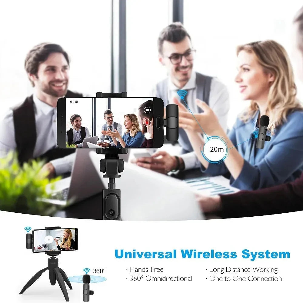 Microphone Wireless Lavalier Microphone for Live GlowCart