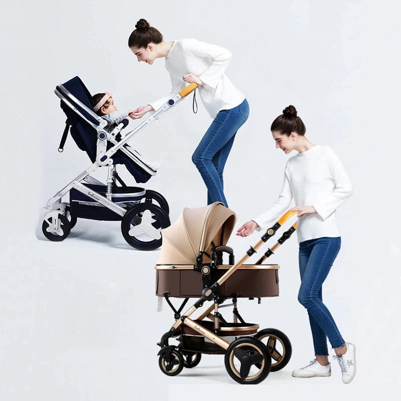 Newborn 2 In 1 Baby Stroller,Luxury high landscape baby carriage,Folding pram,travel Pushchair,baby trolley car,baby strollers GlowCart