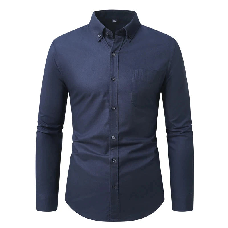 Men's hard-wearing, high-quality cotton shirts long-sleeved GlowCart
