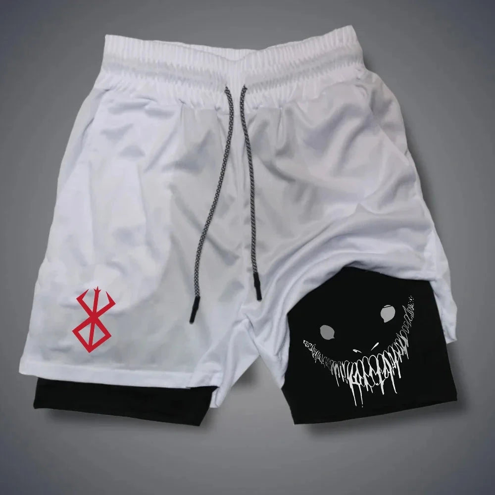 Summer Men Running Shorts Fitness Gym Training 2 in 1 Sports GlowCart