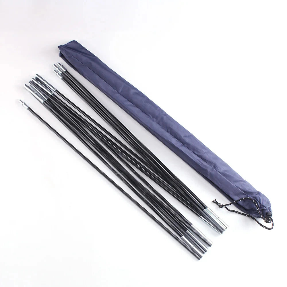 3.26m/3.4m/3.9m Camping Tent Rod 1 Pair 12 Pcs Glass Fiber GlowCart
