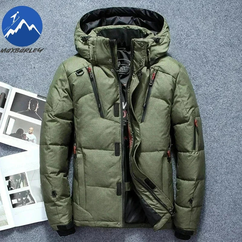 Winter Thickened Men Down Jacket Climbing Hunting Hooded GlowCart
