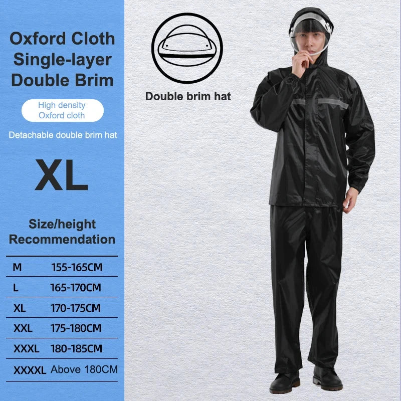 Men's and Women's Outdoor Motorcycle Riding Rain Suit - GlowCart
