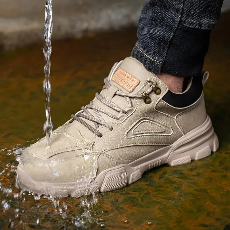 High-quality Safety Shoes Men Steel Wire Rotary Buckle Work Sneakers Indestructible Shoes Anti-smash Anti-puncture Work Shoes GlowCart