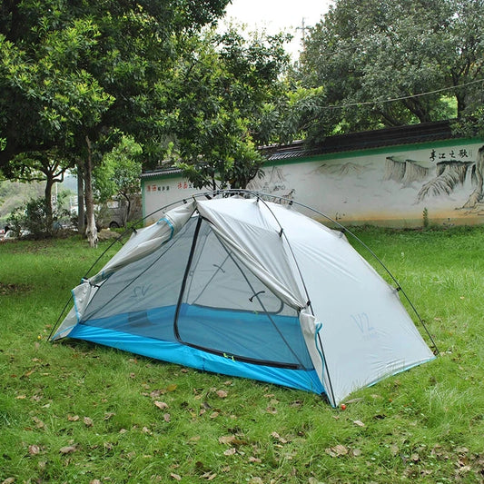 Ultralight Backpacking Tent Double Layer, 20D Nylon Portable GlowCart