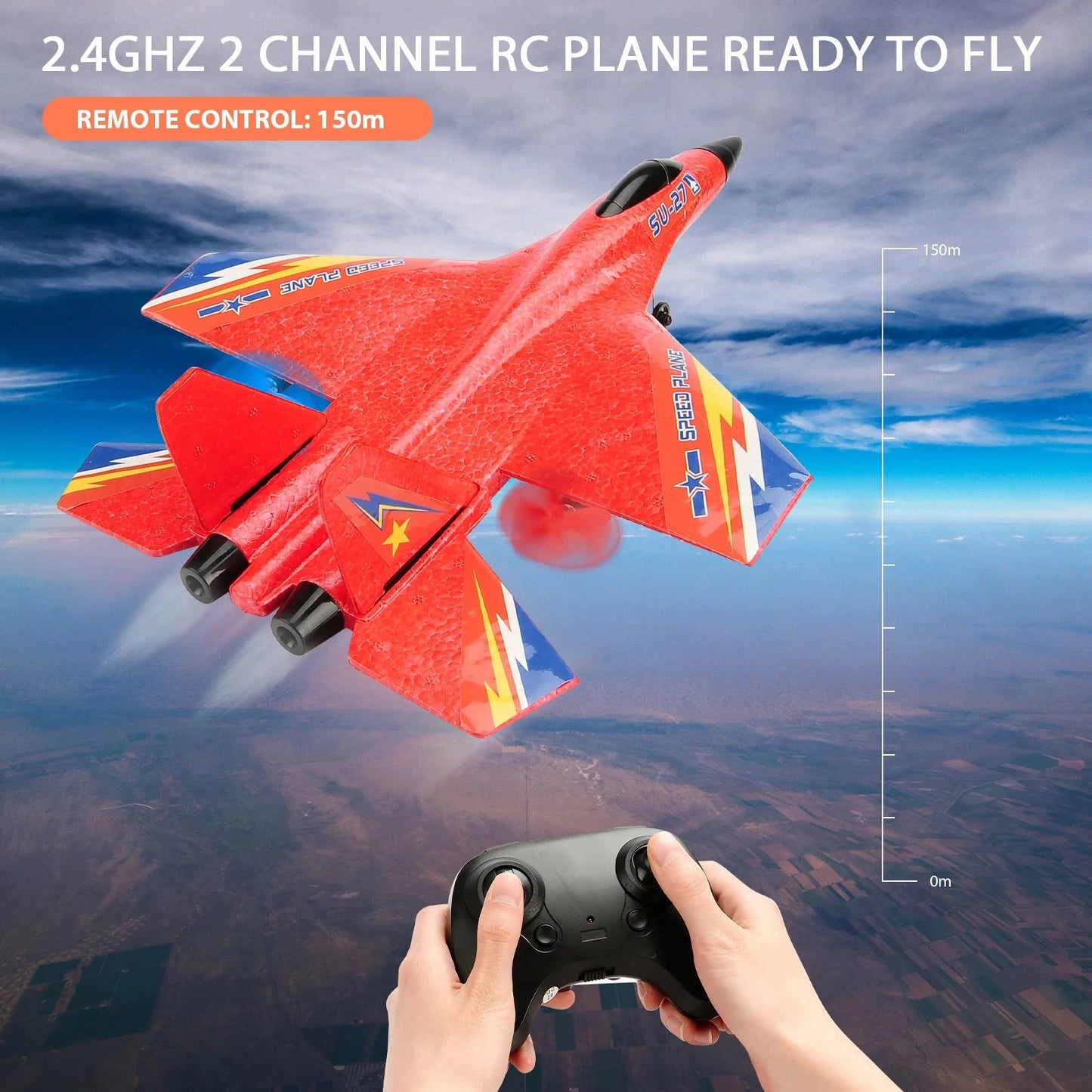 RC Plane SU-27 Aircraft Remote Control Helicopter 2.4G GlowCart