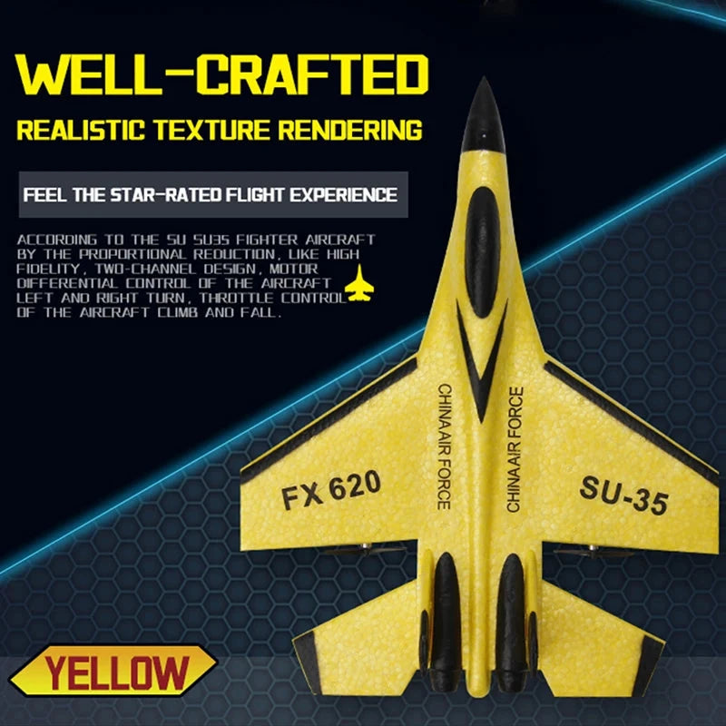 RC Foam Aircraft SU-35 Plane 2.4G Radio Control Glider GlowCart