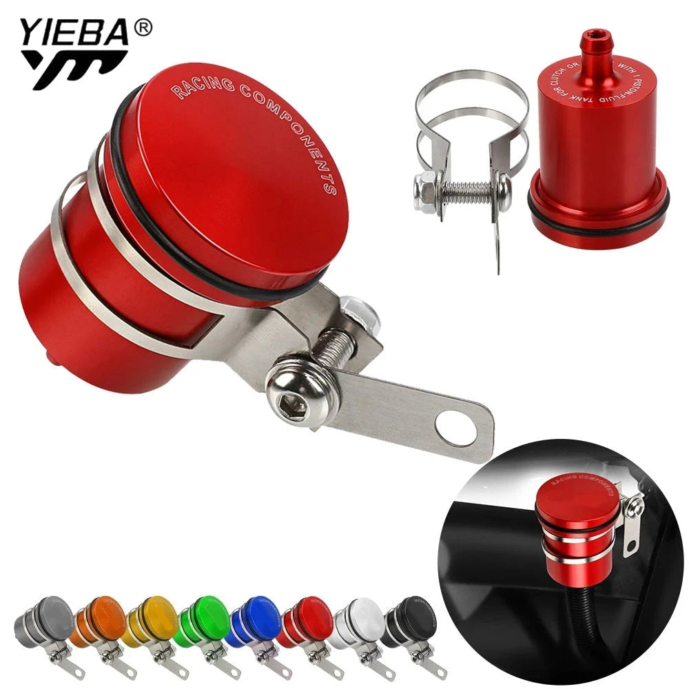 Universal Motorcycle Aluminum Alloy Brake Fluid Reservoir Rear Front Clutch Tank Oil Fluid Cup Motorcycle Refitting Accessories GlowCart