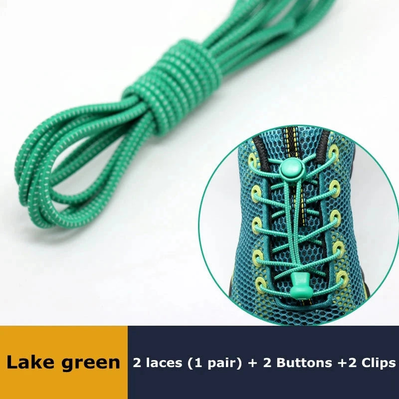 1Pair Shoelaces for Sneaker Elastic No Tie Shoe Laces GlowCart