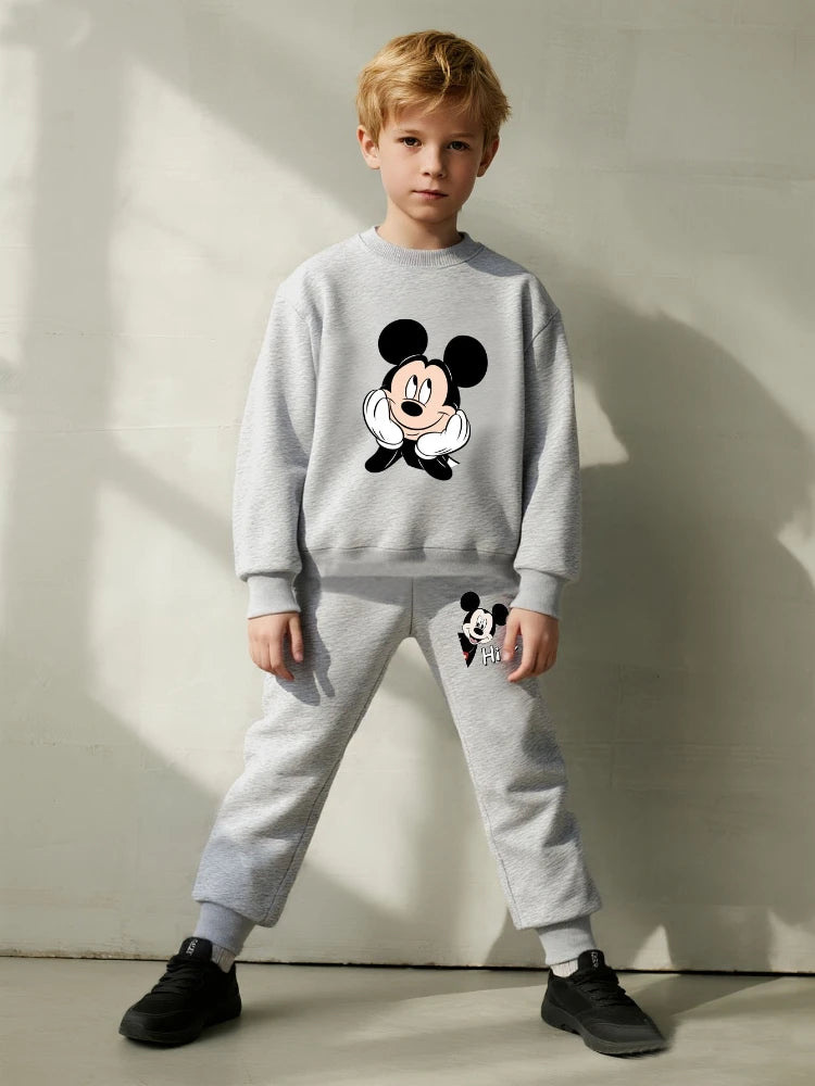 2025 Autumn New Casual Sweatshirt Sets for Boys 0-8years Kids O Neck Hoodies and Sweatpantt 2pcs Suit Disney Child Tracksuit GlowCart