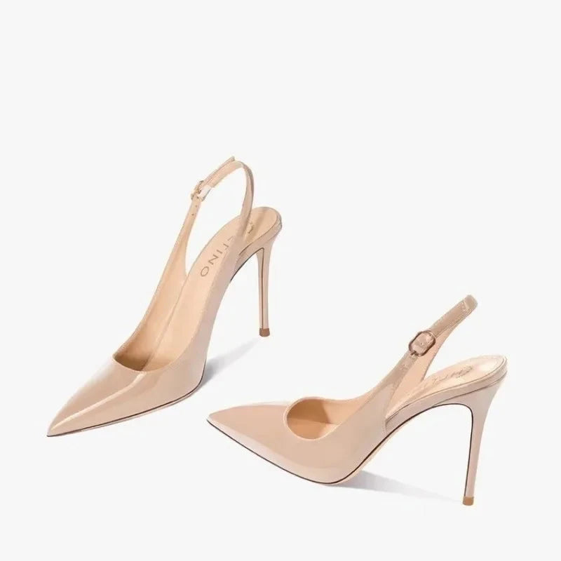 Sexy high-heeled sandals with pointed tips and elegant 2025 GlowCart