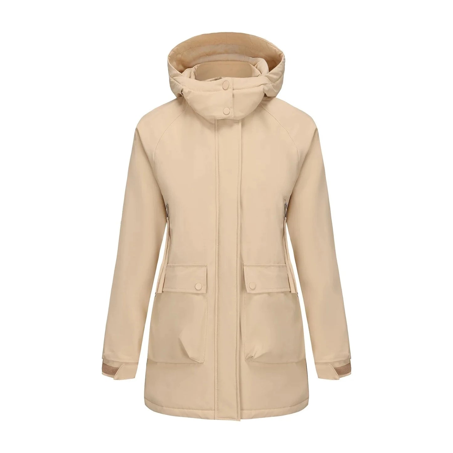 Women's Winter Jacket Coat Detachable Cap Fleece Down Parka GlowCart