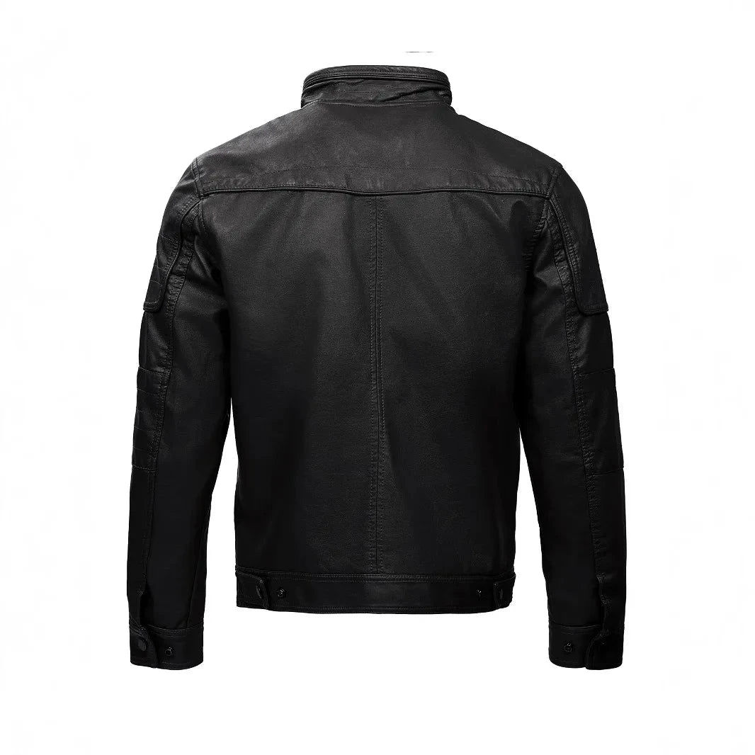 Men's PU Leather Jacket Motorcycle Jacket Autumn Winter GlowCart