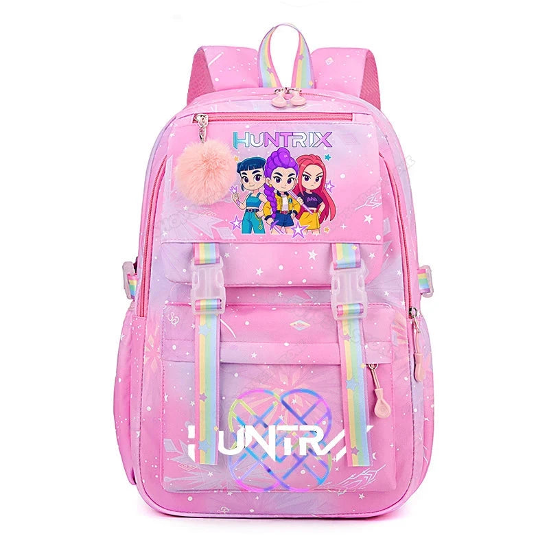 KPop Demon Hunters Backpack High-capacity Kids Knapsacks Movie Music Girl School Schoolbags Cartoon Anime Student Rucksack GlowCart