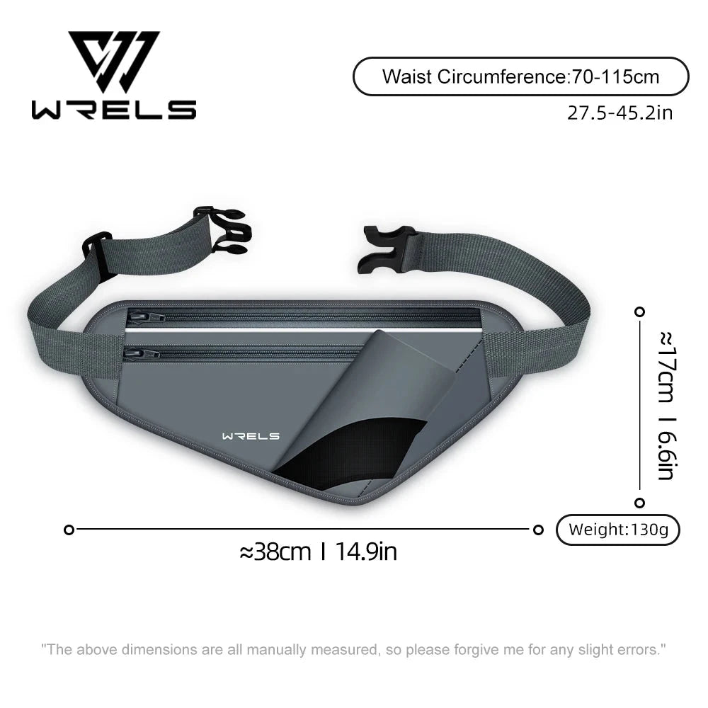 WRELS Adjustable Running Belt with Water Bottle Holder Reflective Hydration Waist Pack for Hiking Jogging Unisex GlowCart