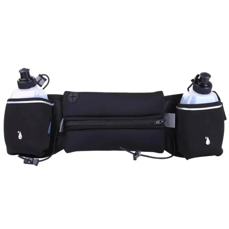 Men/Women Marathon Trail Running Waist Pack For Phone Water Bottle Sports Fanny Pack Fitness Dual Pocket Running Belt Waist Bag GlowCart